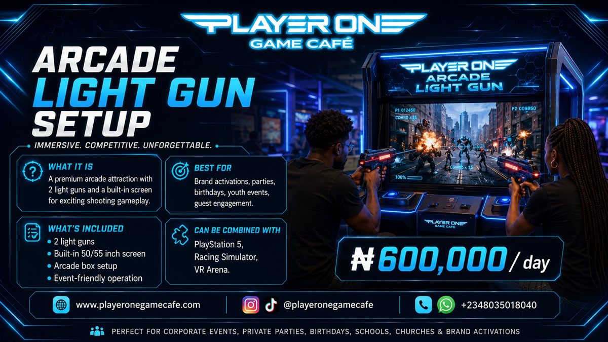 Arcade light gun setup for party and event rentals