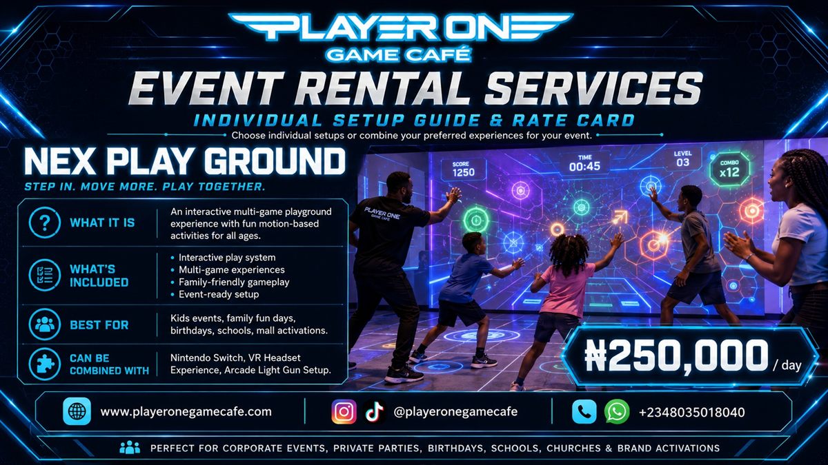 Nex Play Ground rental setup for parties, schools and youth events
