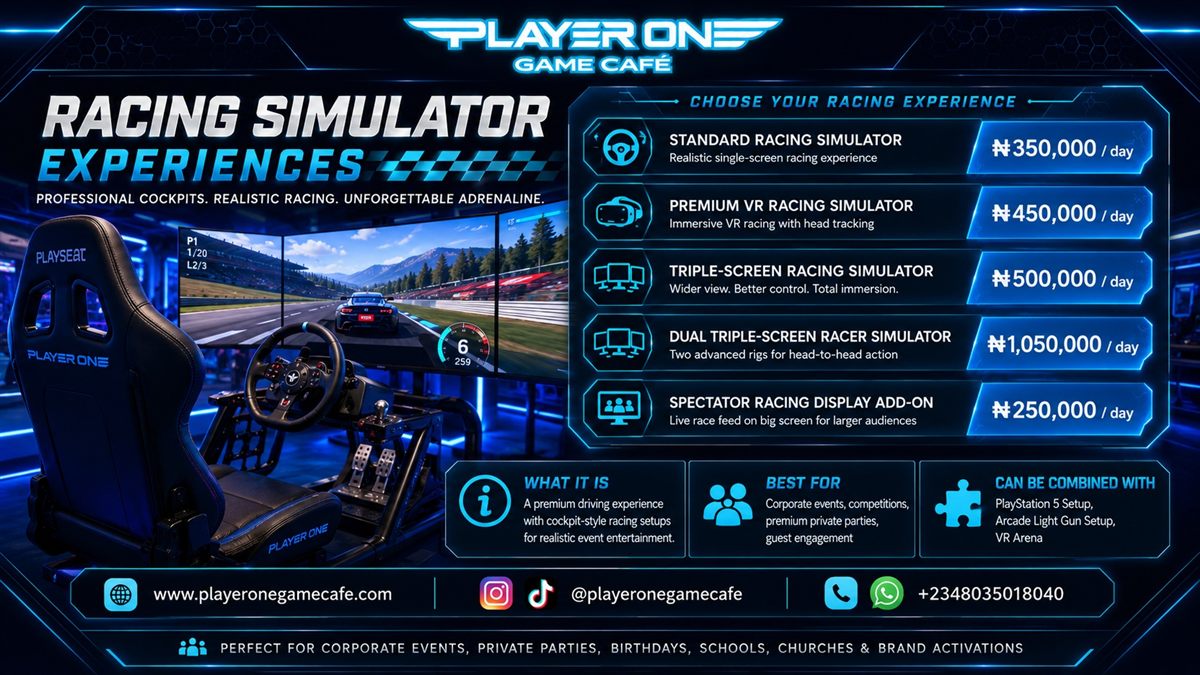Racing simulator rental setup for corporate events and activations
