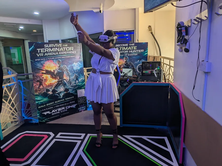 Creator VR arena visit and content activation at Player One Game Cafe Lagos