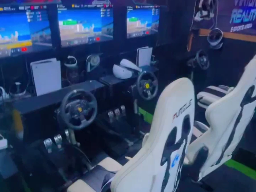 Player One Game Cafe Yaba Google Maps profile racing simulator area
