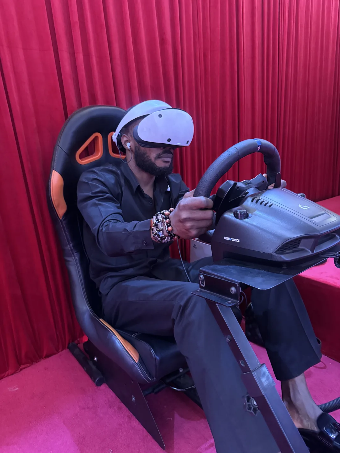 Player One racing simulator activation for a Lagos brand event