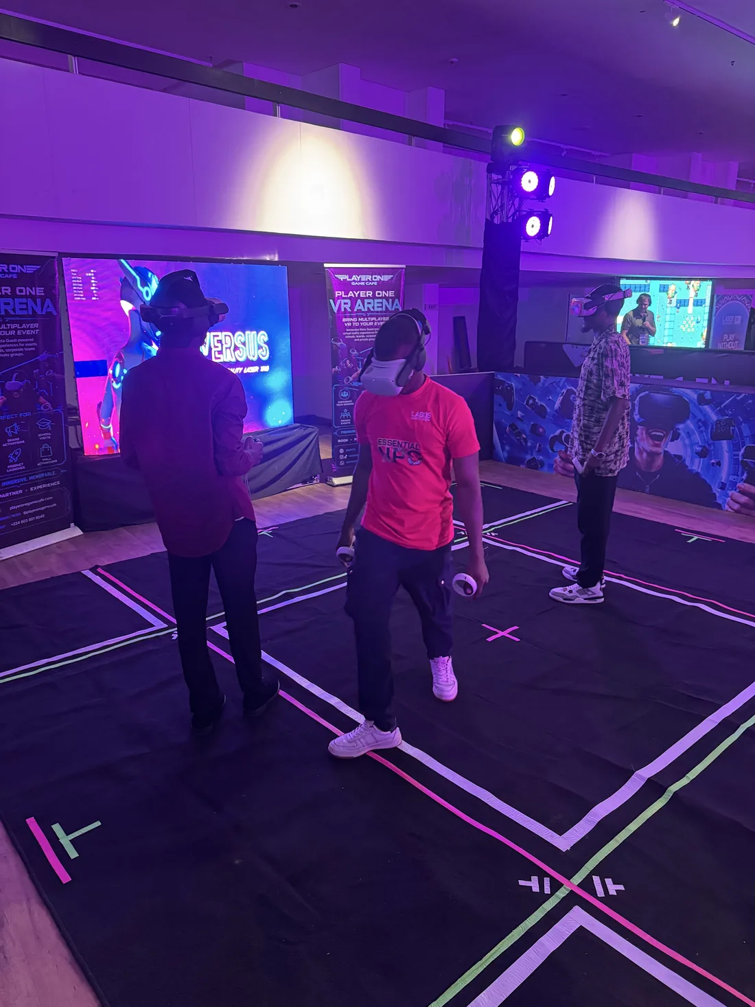 Player One free-roam VR Arena event activation in Lagos