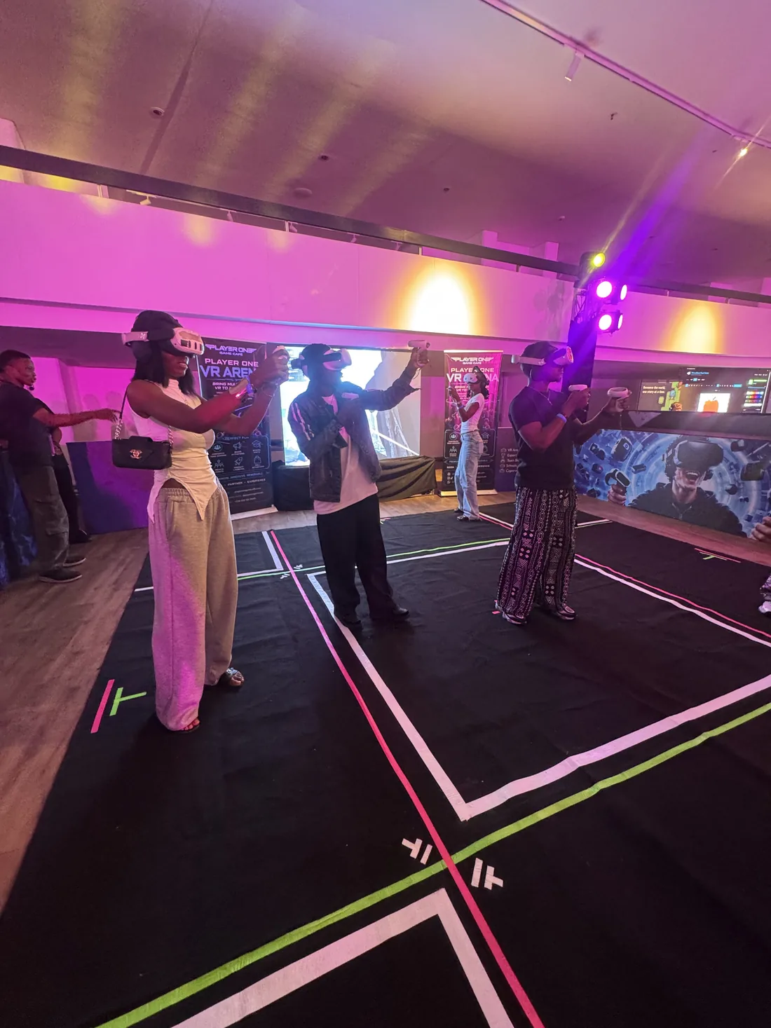 Player One VR Arena group setup for an event rental activation