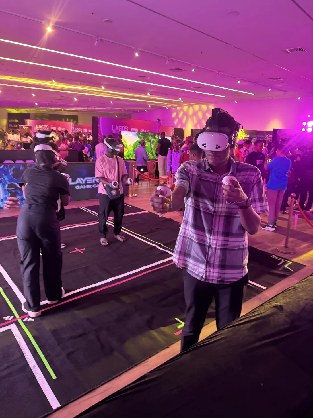 Player One VR Arena event activation with multiple players