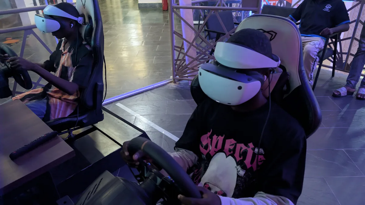 Group VR and racing session at Player One Game Cafe Victoria Island