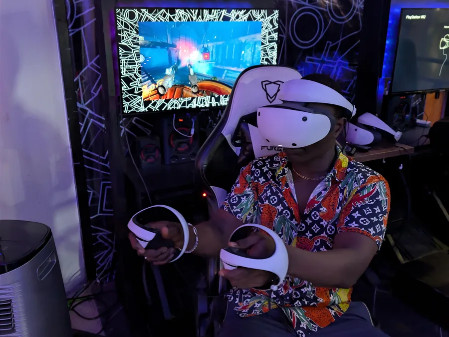 Immersive VR headset experience at Player One Game Cafe Victoria Island